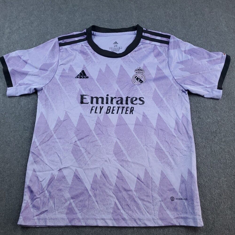 Adidas Real Madrid jersey #20 Vini JR 2022/23 Youth Size 28 Purple